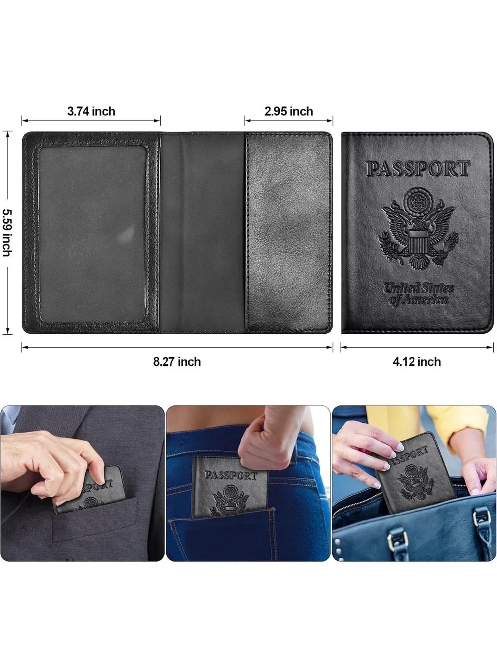 Anthology Passport Holder for Travel Essentials, Passport Wallet Cover Case
